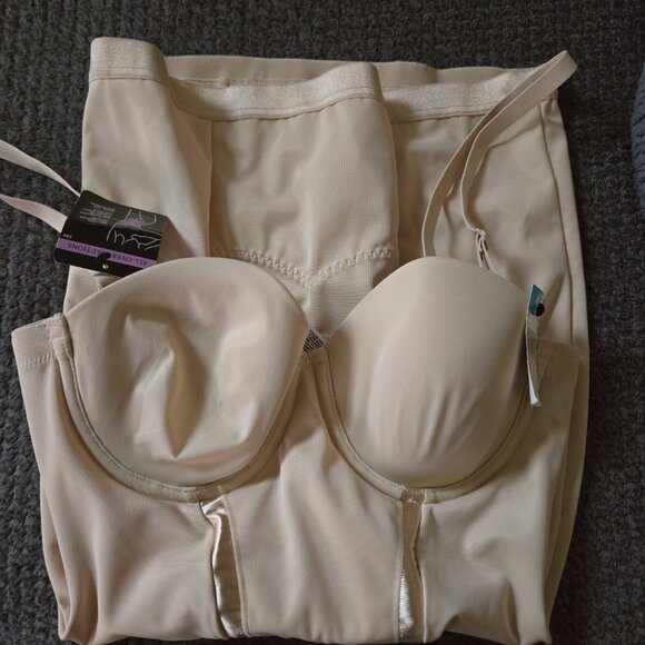 NWT Maidenform sz 34C firm control strapless convertible full slip - Picture 4 of 6